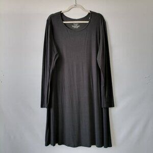 NWT West Loop Womens Black Casual Comfort Long Sleeve Dress Plus Size XXL